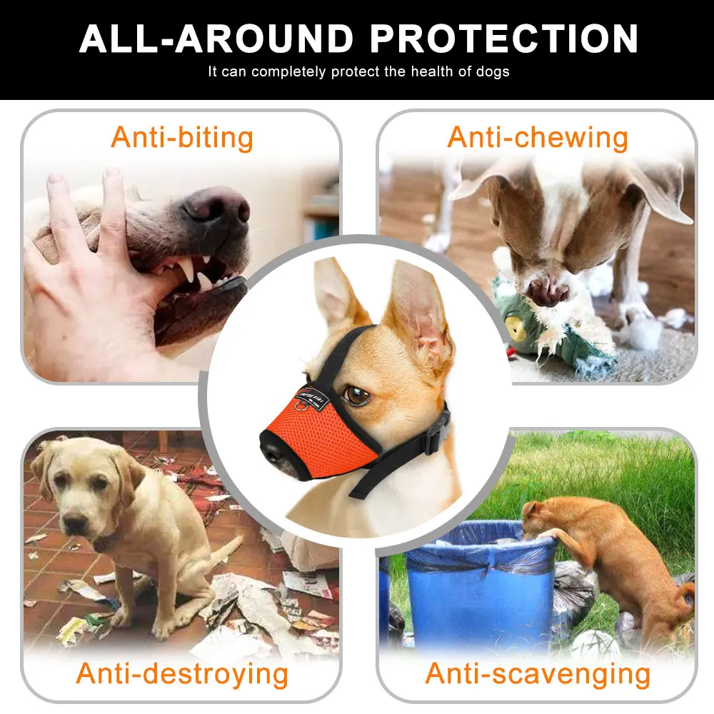 Mesh Nylon Dog Muzzle Adjustable Small Medium Large Dog Muzzle Pet Accessories Breathable Anti Bark Pet Puppy Mouth Mesh Nylon Dog Muzzle Adjustable Small Medium Large Dog Muzzle Pet Accessories Breathable Anti Bark Pet Puppy Mouth