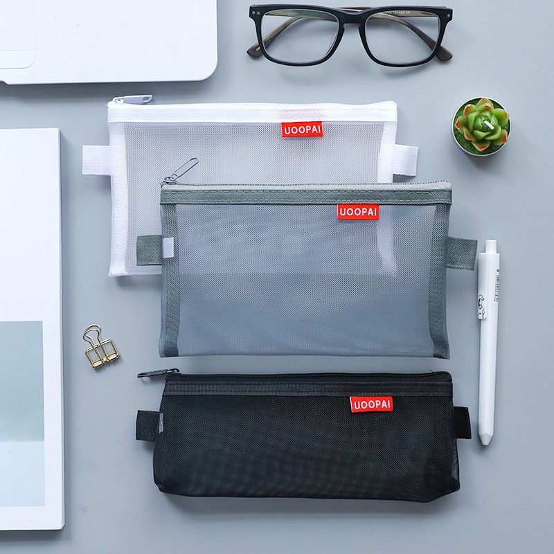 Mesh Pencil Case Storage Pouch