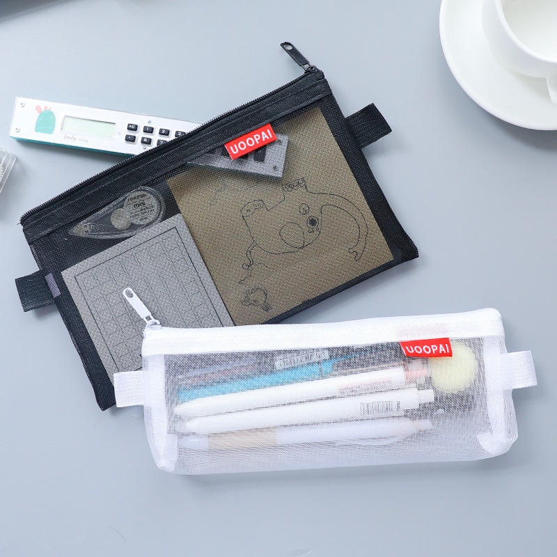 Mesh Pencil Case Storage Pouch