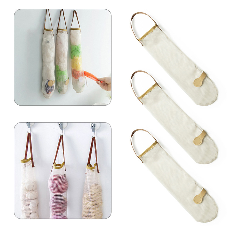 Mesh Space Saving Garlic Storage Bag (3 pcs)