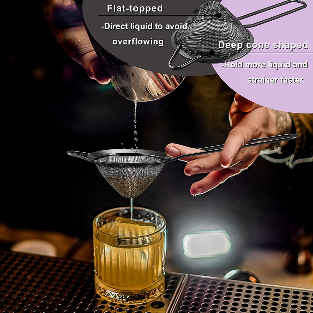 Mesh Stainless Steel Strainer with Handle