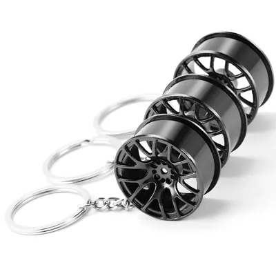 Metal 3D Wheel Rim Keychain