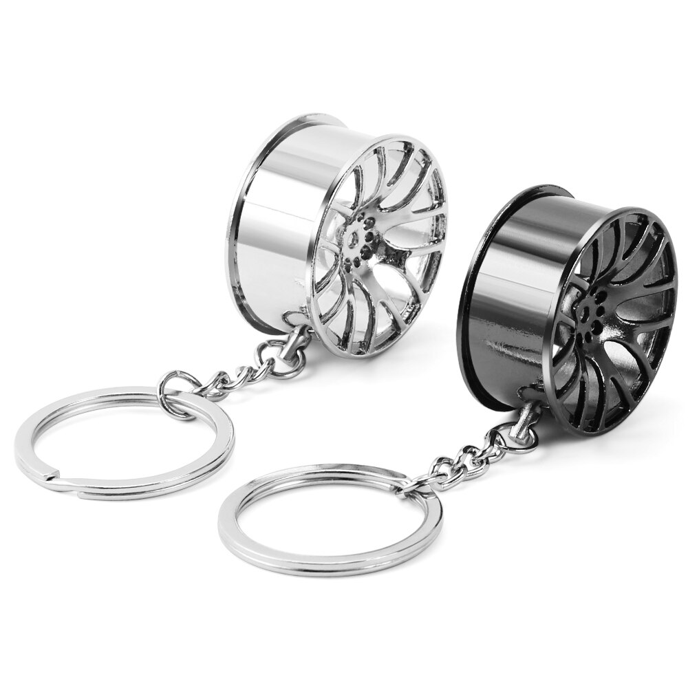 Metal 3D Wheel Rim Keychain