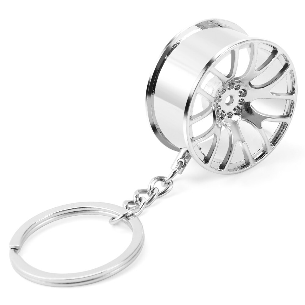 Metal 3D Wheel Rim Keychain