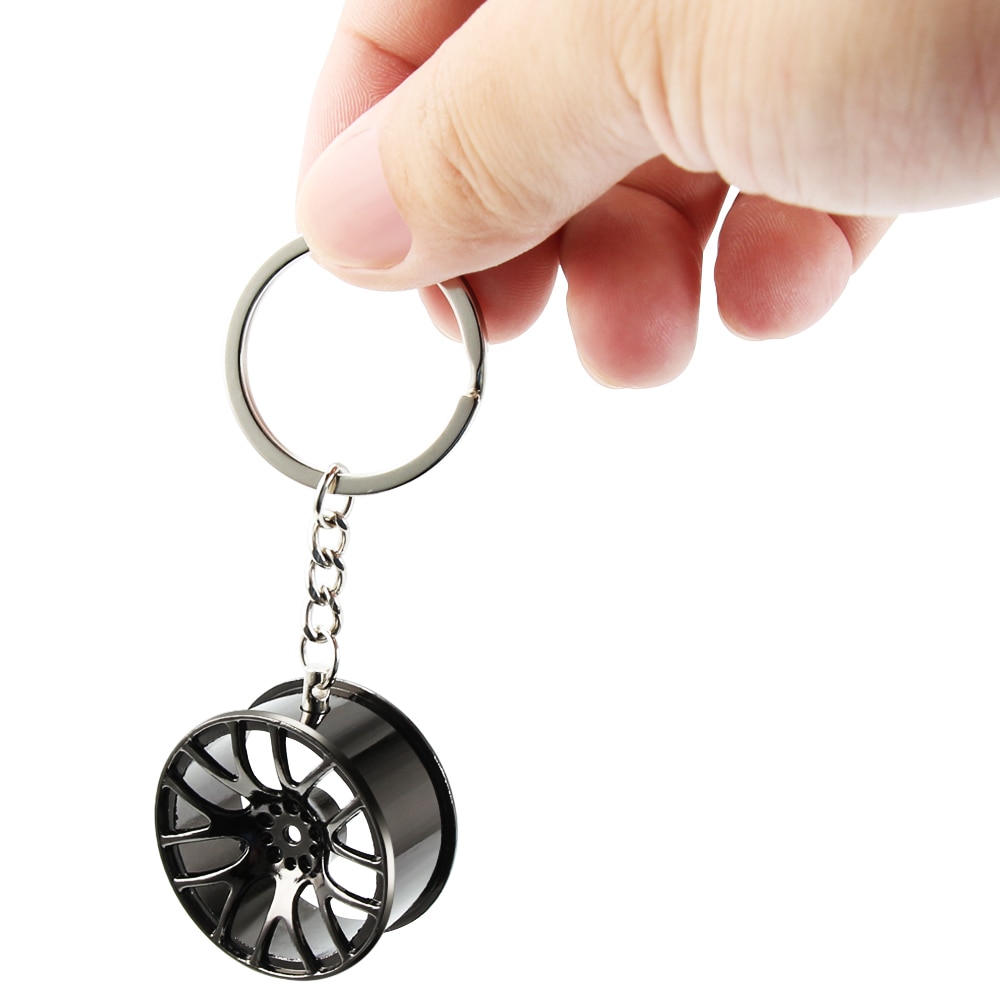 Metal 3D Wheel Rim Keychain