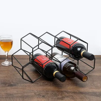Metal 7 Bottle Hexagon Wine Racks