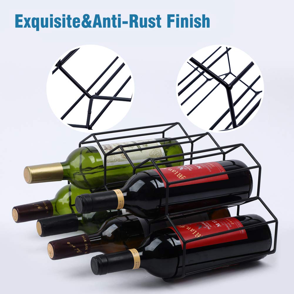 Metal 7 Bottle Hexagon Wine Racks