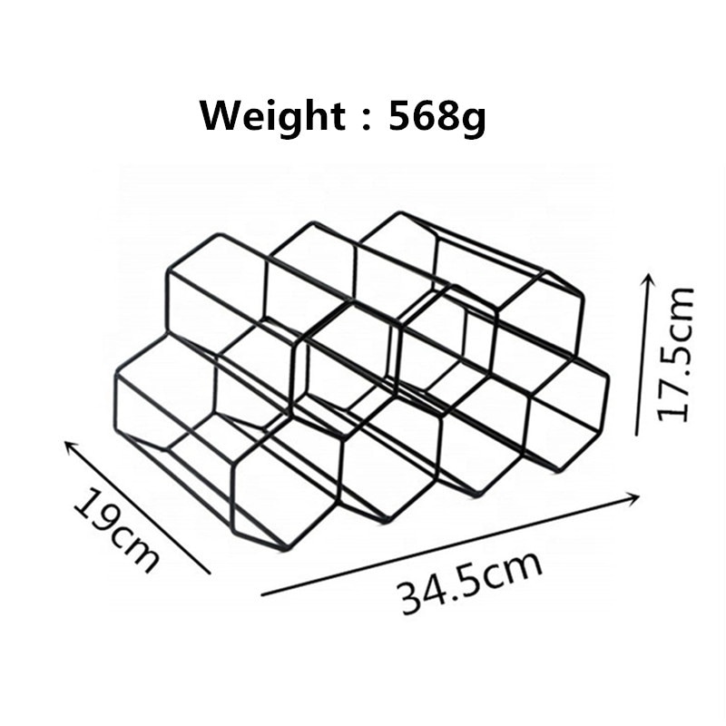 Metal 7 Bottle Hexagon Wine Racks
