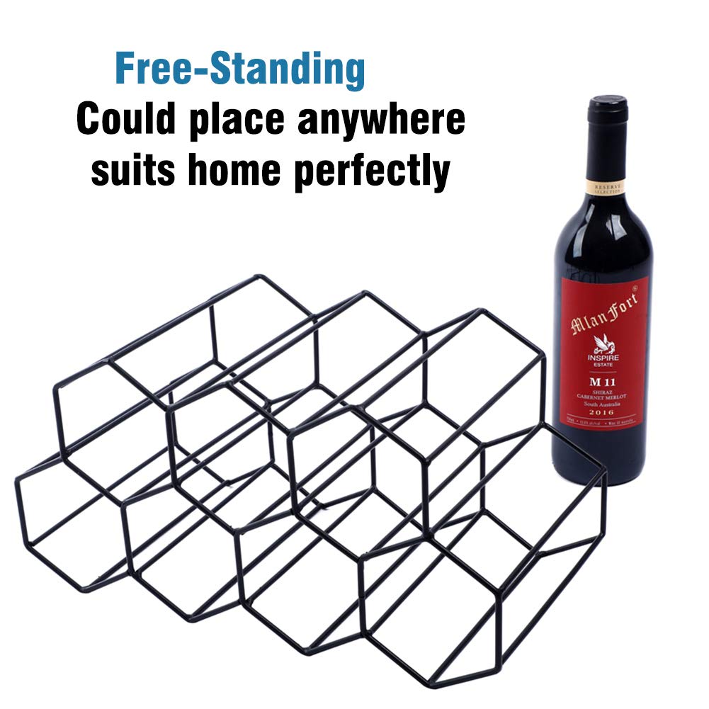Metal 7 Bottle Hexagon Wine Racks
