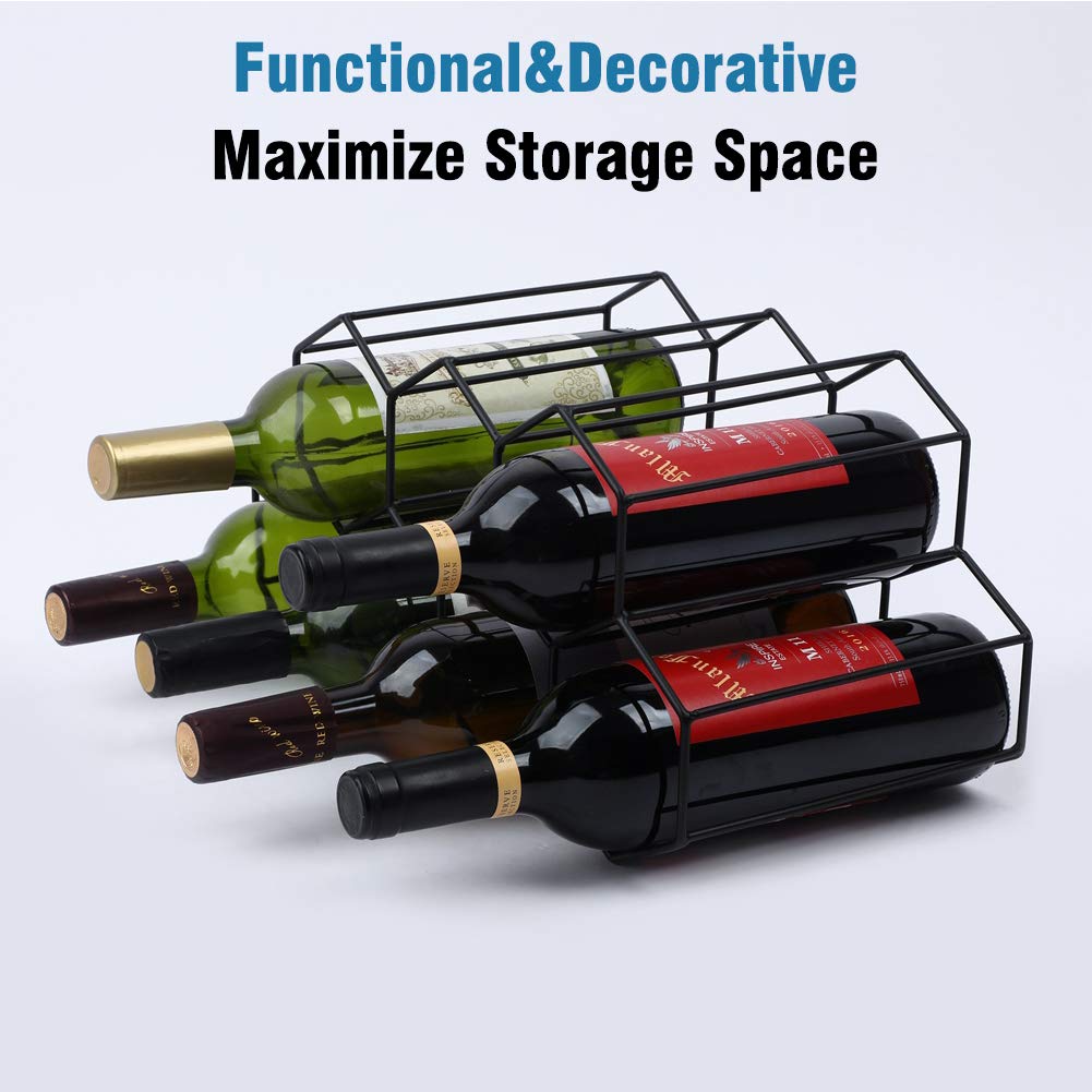 Metal 7 Bottle Hexagon Wine Racks