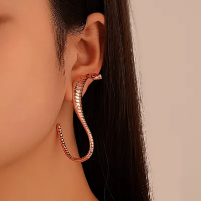 Metal Alloy Punk Cobra Earrings Metal Alloy Punk Cobra Earrings