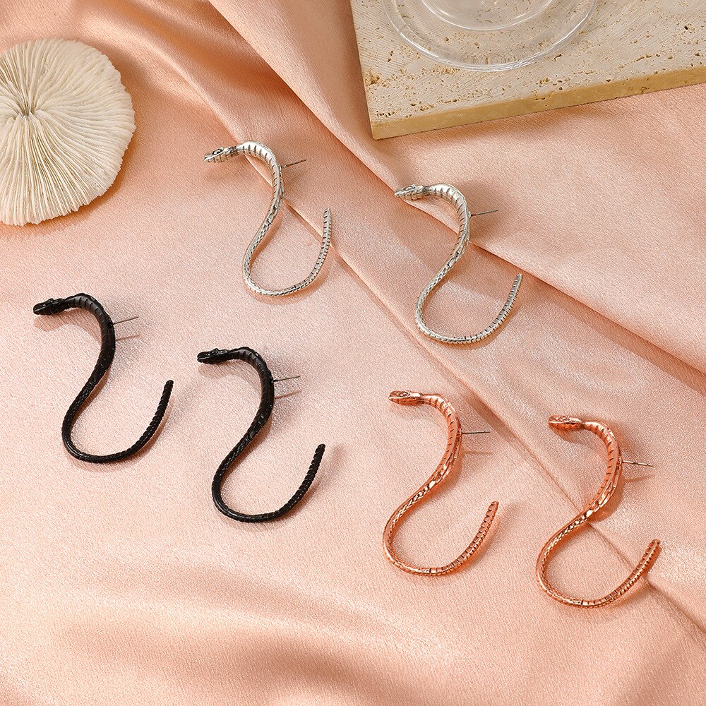 Metal Alloy Punk Cobra Earrings Metal Alloy Punk Cobra Earrings