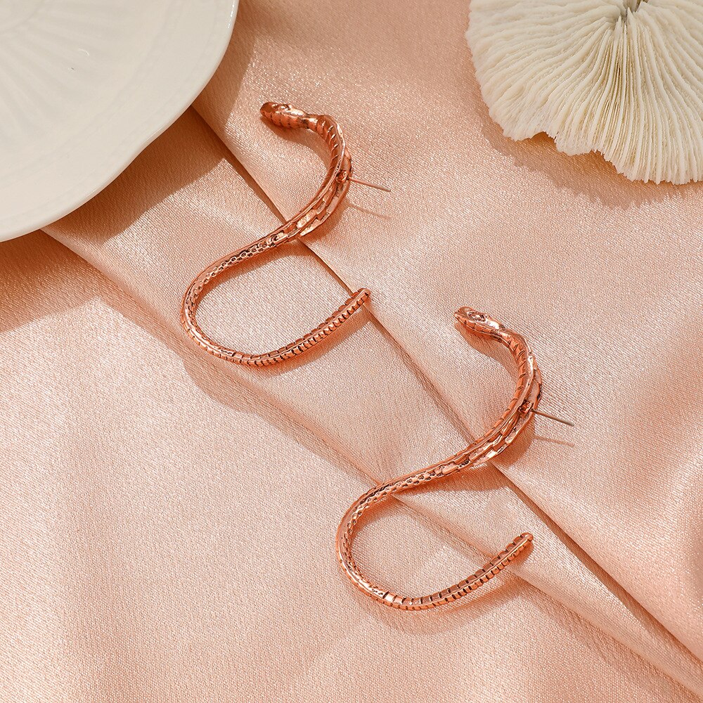 Metal Alloy Punk Cobra Earrings Metal Alloy Punk Cobra Earrings