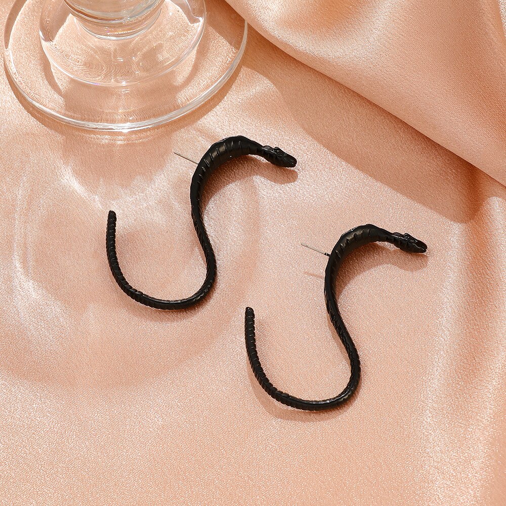 Metal Alloy Punk Cobra Earrings Metal Alloy Punk Cobra Earrings