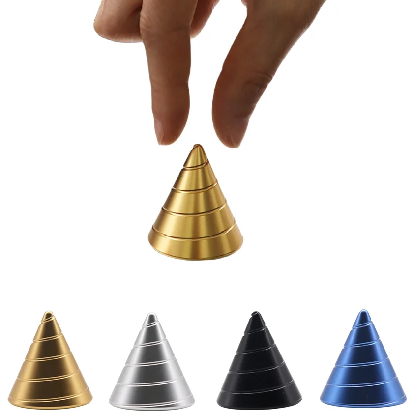 Metal Aluminum Alloy Fidget Spinner Sharp Cone Mezmoglobe Desktop Rotate Hand Spinner Fingertip Gyro Stress Relief Metal Aluminum Alloy Fidget Spinner Sharp Cone Mezmoglobe Desktop Rotate Hand Spinner Fingertip Gyro Stress Relief