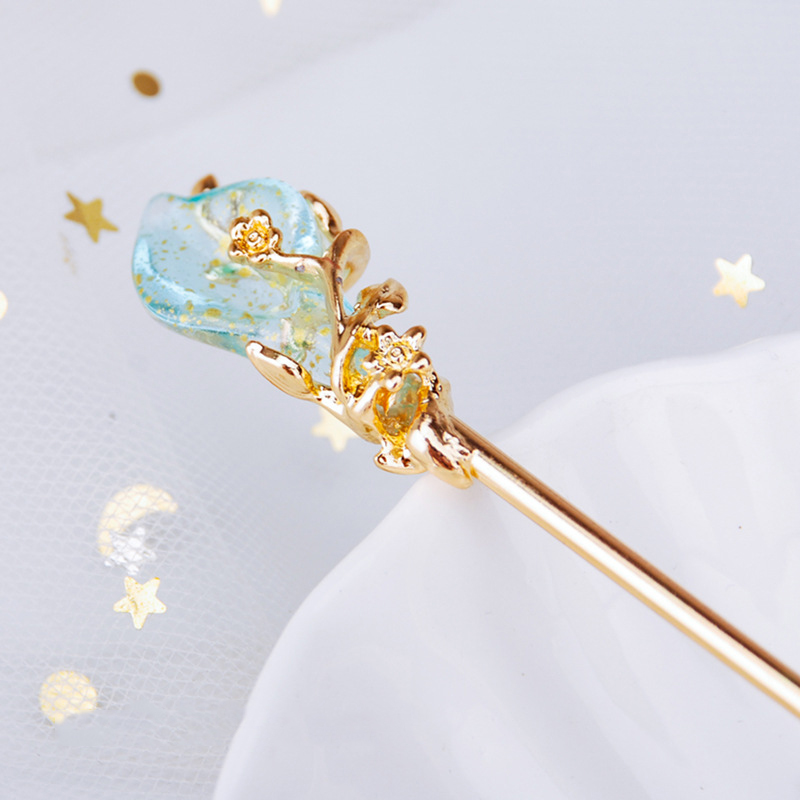Metal and Crystal Chopstick Hair Clip Metal and Crystal Chopstick Hair Clip