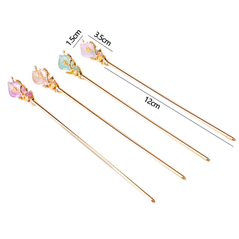 Metal and Crystal Chopstick Hair Clip Metal and Crystal Chopstick Hair Clip