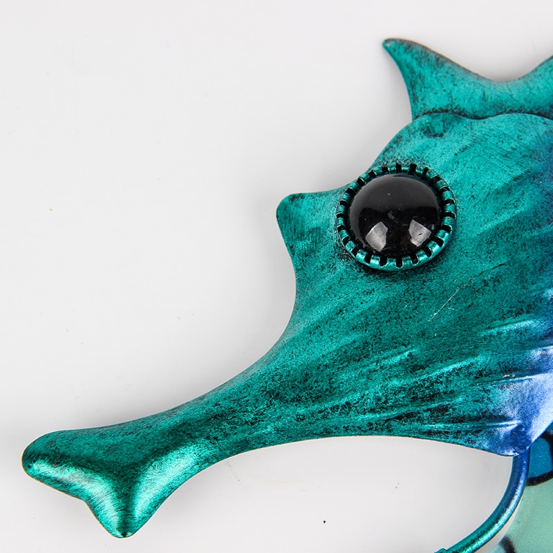 Metal and Glass Seahorse Wall Decor Metal and Glass Seahorse Wall Decor