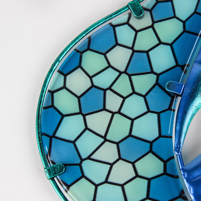 Metal and Glass Seahorse Wall Decor Metal and Glass Seahorse Wall Decor