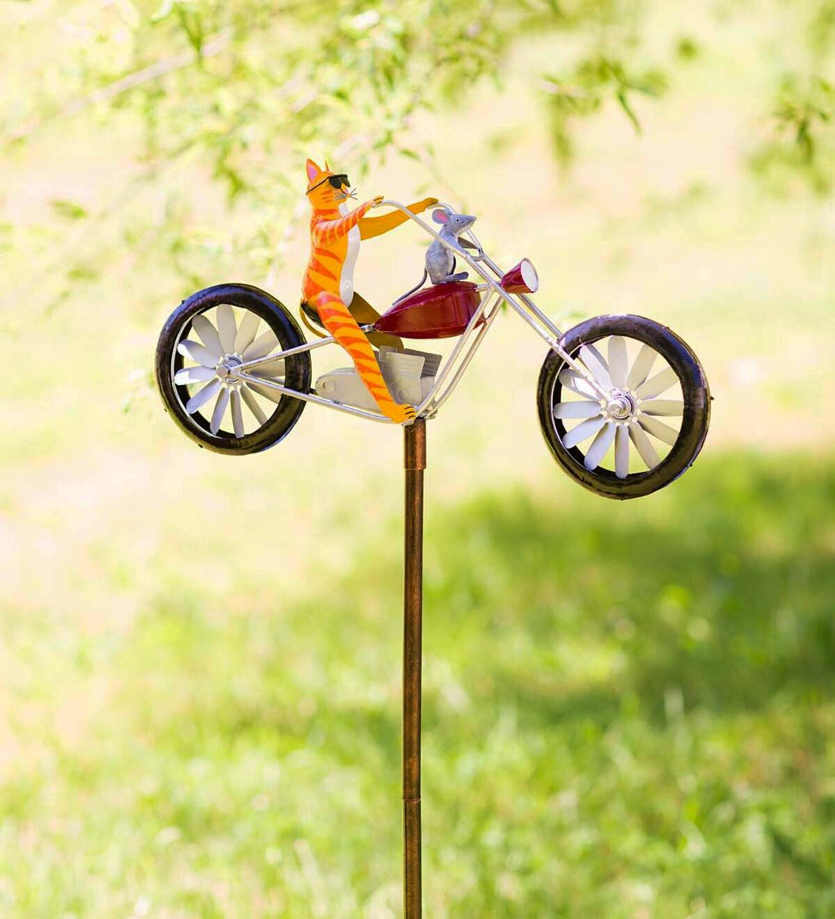 Metal Animal Bicycle Wind Spinner Metal Animal Bicycle Wind Spinner