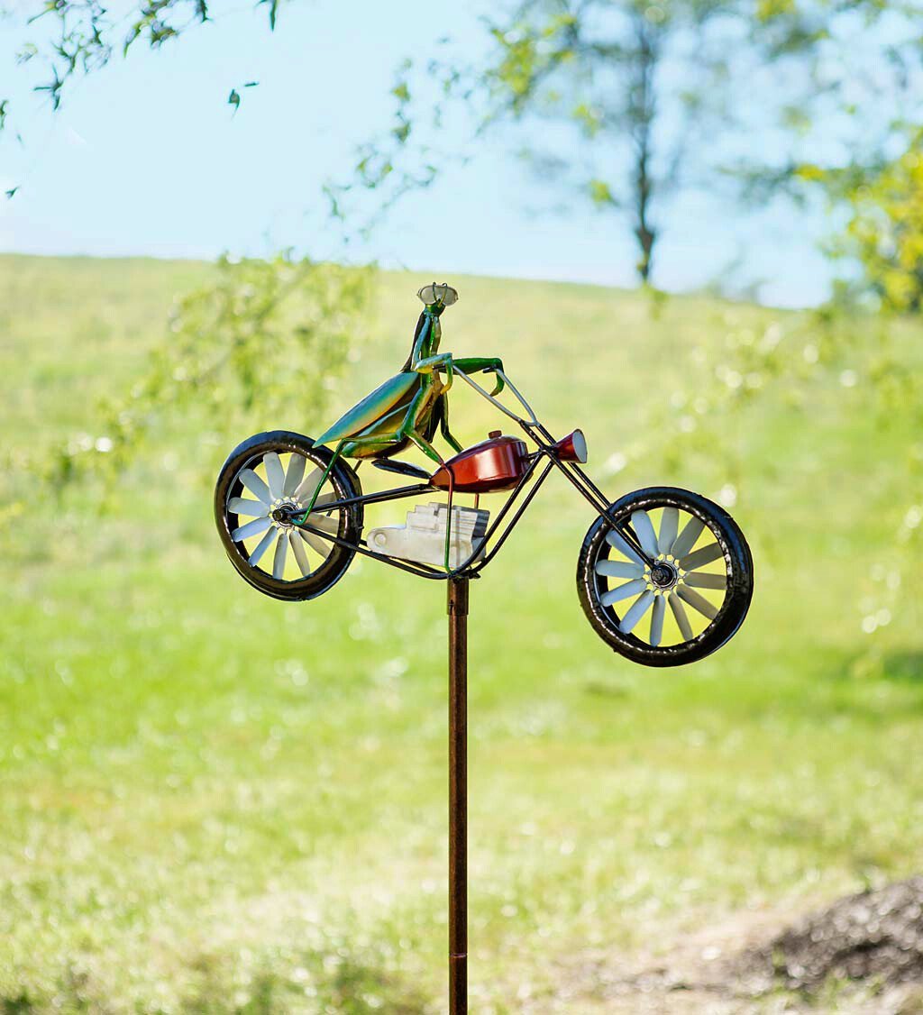 Metal Animal Bicycle Wind Spinner Metal Animal Bicycle Wind Spinner