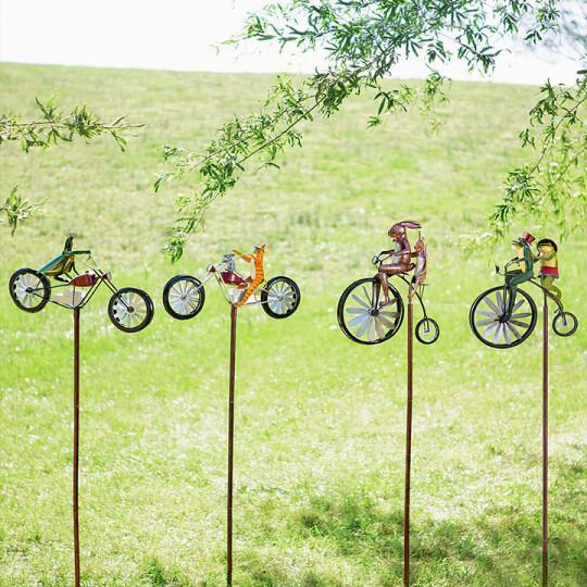 Metal Animal Bicycle Wind Spinner Metal Animal Bicycle Wind Spinner