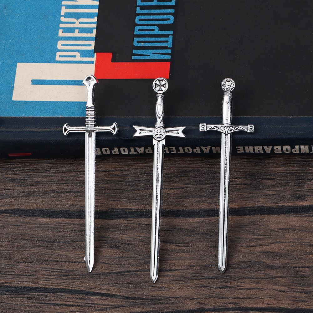 Metal Antique Sword Bookmarks (6Pcs)