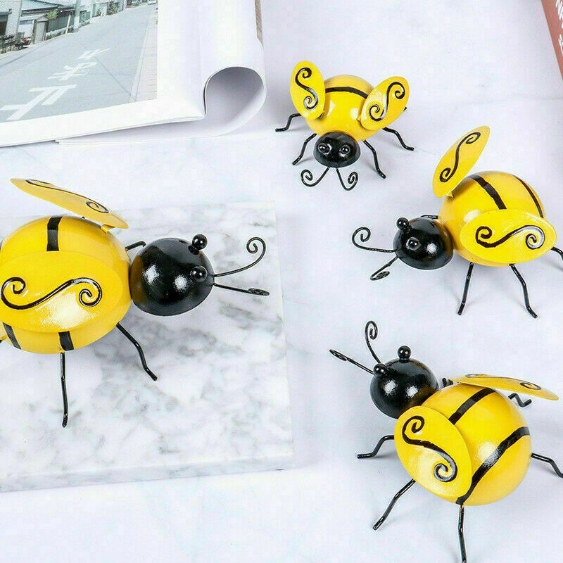 Metal Bee Wall Decor Set (4pcs)