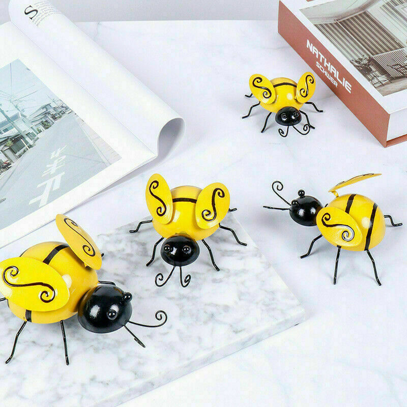 Metal Bee Wall Decor Set (4pcs)