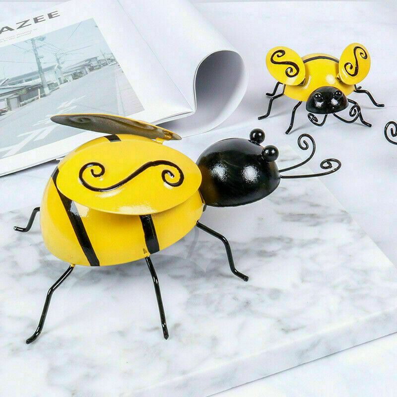 Metal Bee Wall Decor Set (4pcs)