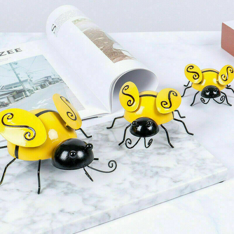 Metal Bee Wall Decor Set (4pcs)