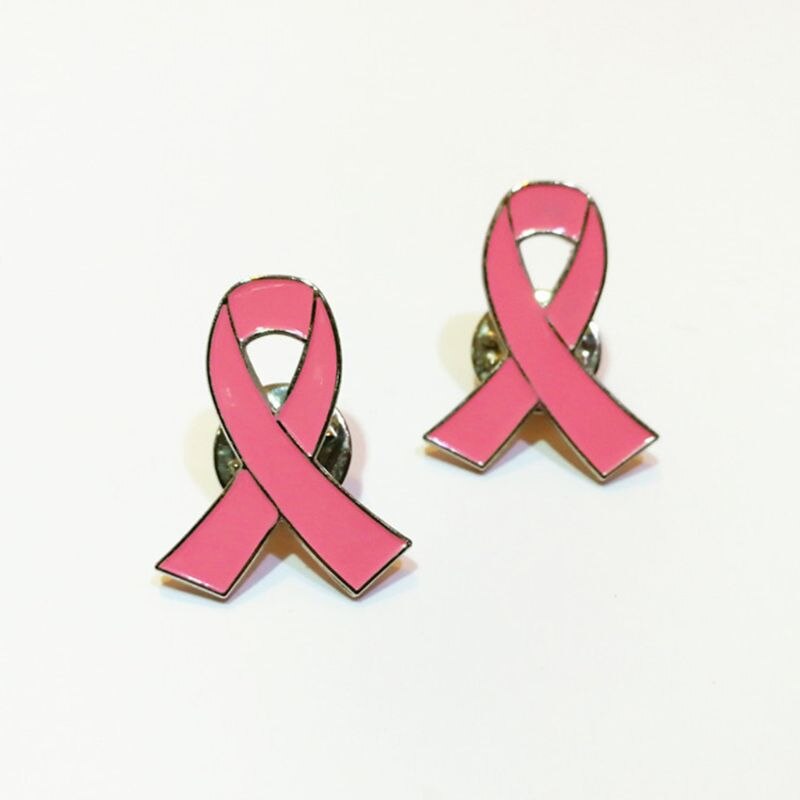 Metal Breast Cancer Awareness Pins (10pcs)