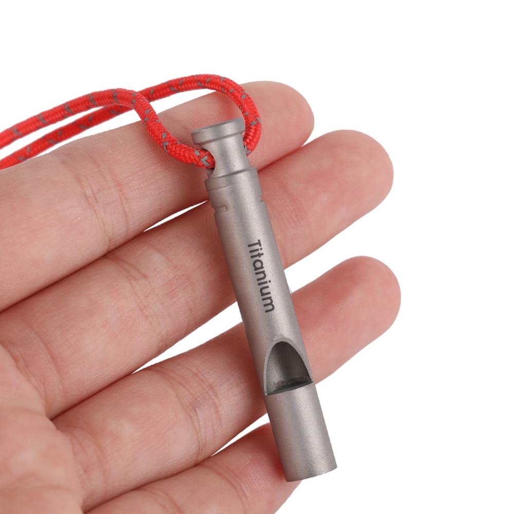 Metal Camping Whistle with Cord
