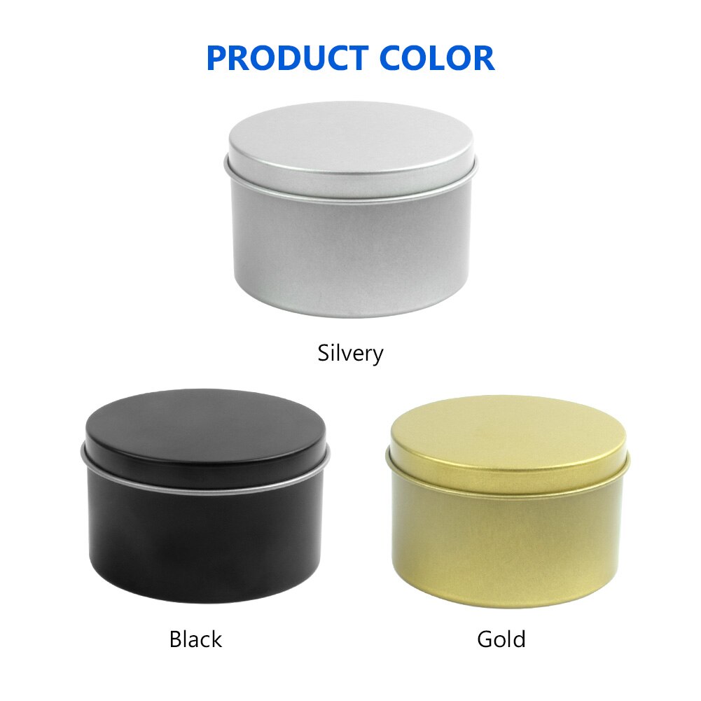 Metal Candle Vessels with Lids (12pcs)