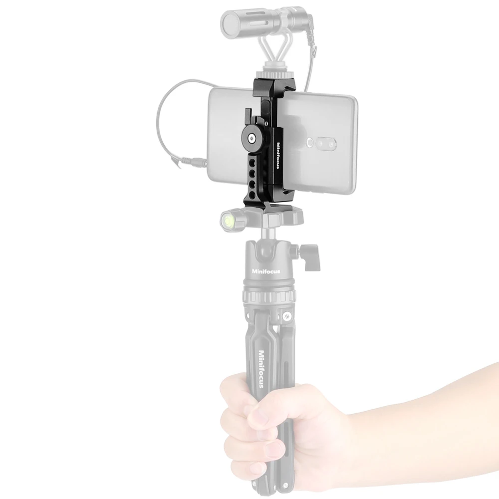 Metal Cell Phone Tripod Mount Smartphone Holder Adapter Aluminum w Cold Shoe Arca for iPhone Metal Cell Phone Tripod Mount Smartphone Holder Adapter Aluminum w Cold Shoe Arca for iPhone