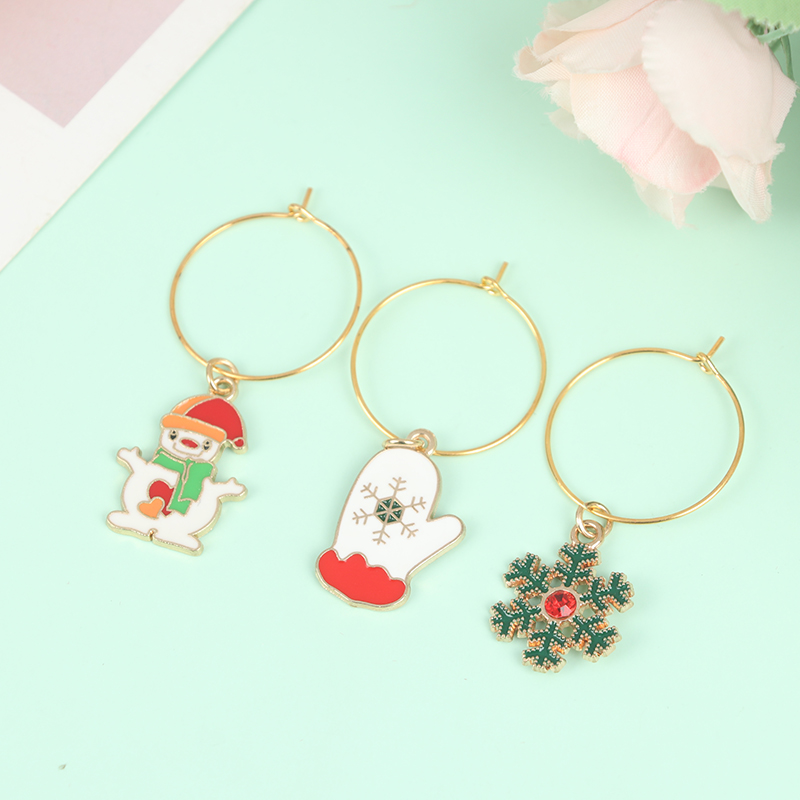 Metal Christmas Wine Charms with Bag (20 charms) Metal Christmas Wine Charms with Bag (20 charms)