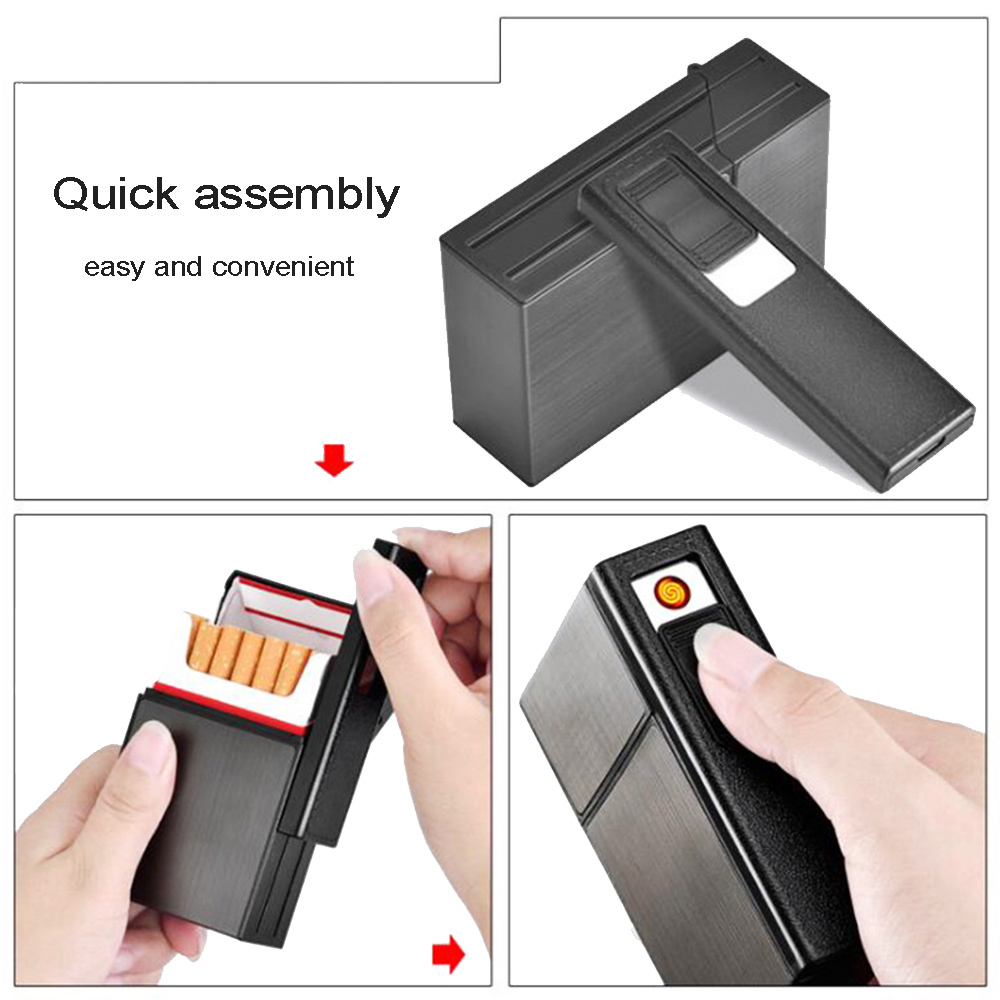 Metal Cigarette Case With Lighter Metal Cigarette Case With Lighter