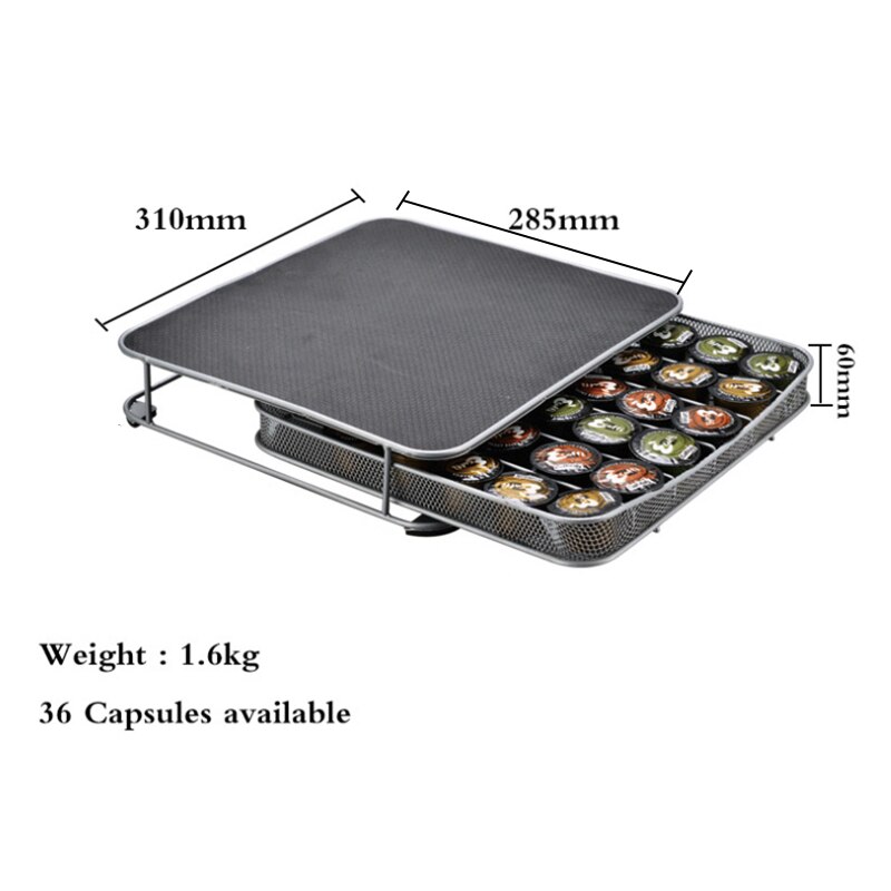 Metal Coffee Pod Storage Drawer