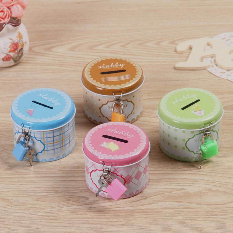 Metal Coin Bank with Lock