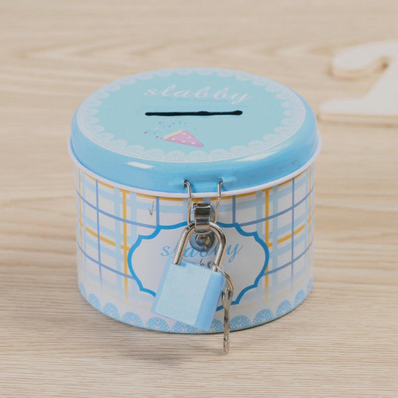 Metal Coin Bank with Lock