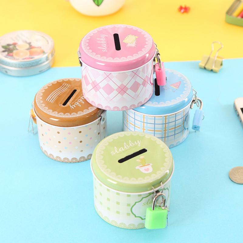 Metal Coin Bank with Lock