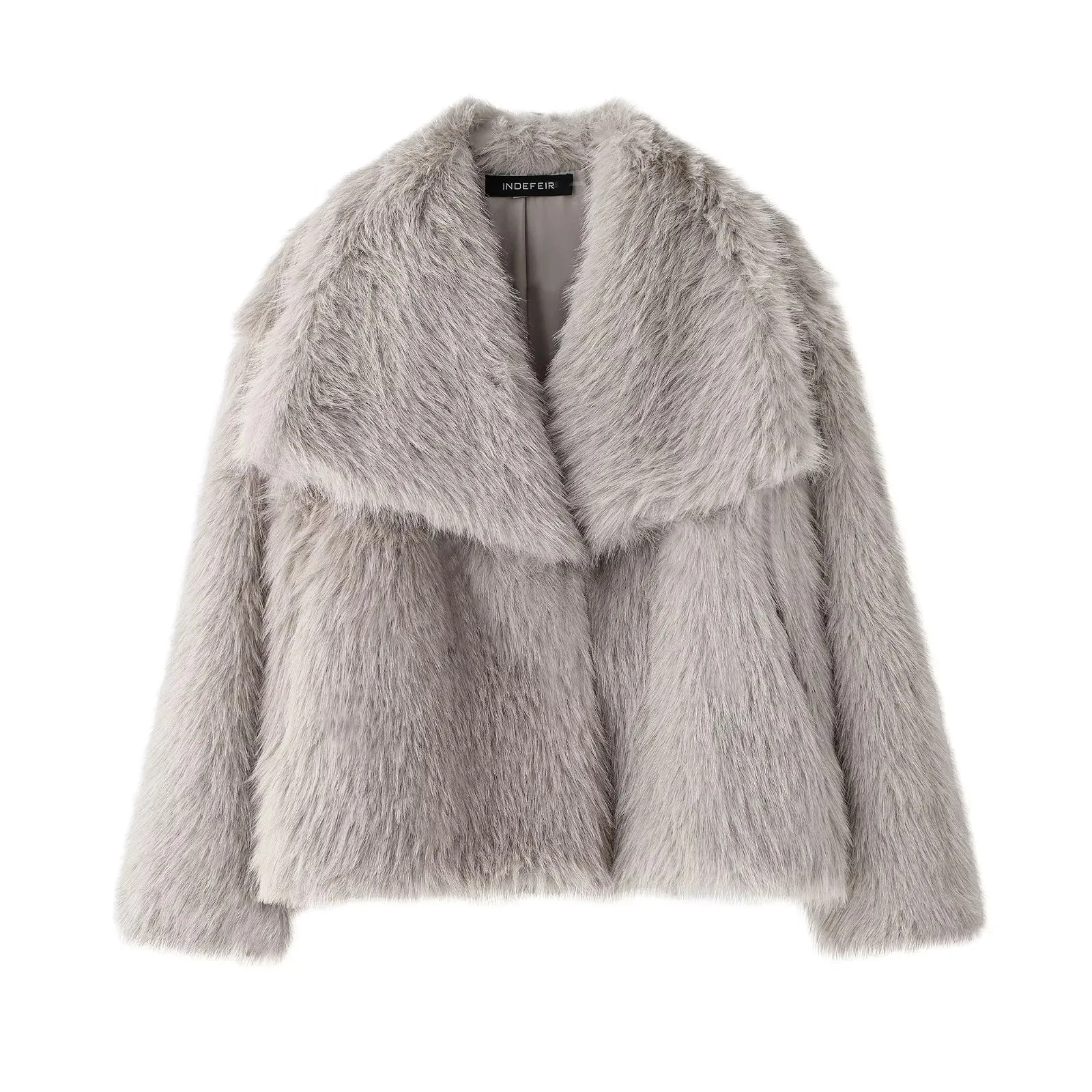 Metal Color Sequin Woven Jacket For Women Loose Stand Collar Long Sleeve Coat Autumn Winter Chic Female Outerwear Metal Color Sequin Woven Jacket For Women Loose Stand Collar Long Sleeve Coat Autumn Winter Chic Female Outerwear