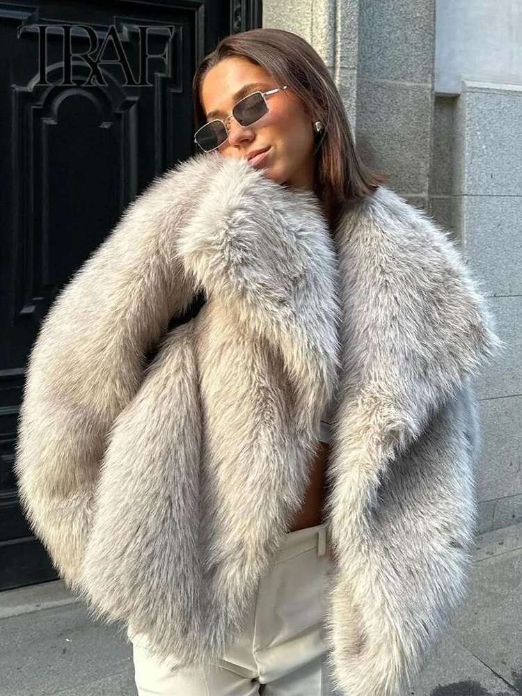 Metal Color Sequin Woven Jacket For Women Loose Stand Collar Long Sleeve Coat Autumn Winter Chic Female Outerwear