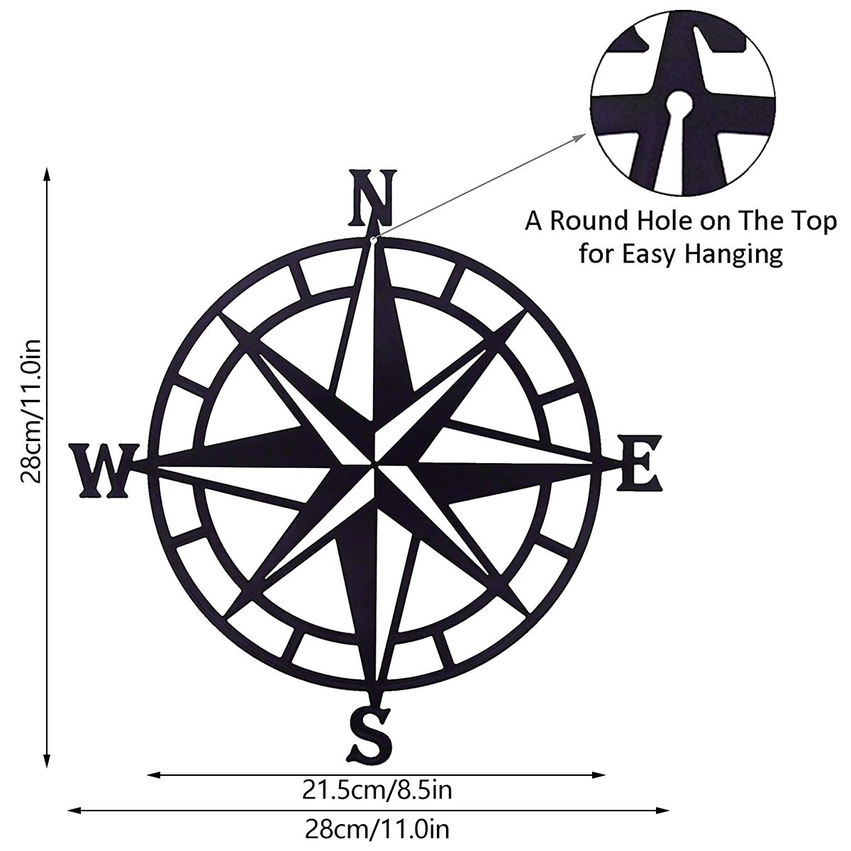 Metal Compass Wall Decor