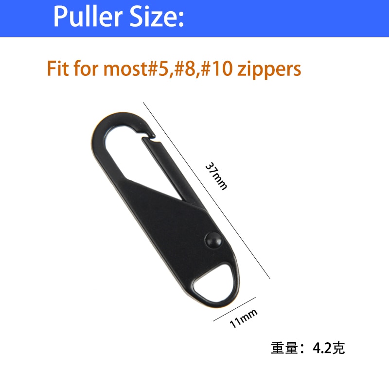 Metal Detachable Zipper Pullers (2pcs)