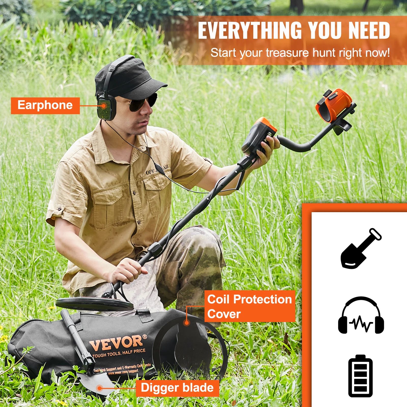 Metal Detector for Adults and Kids 10Inch Waterproof Search Coil with LCD Display 7 Modes Adjustable 41”-52” Aluminum Metal Detector for Adults and Kids 10Inch Waterproof Search Coil with LCD Display 7 Modes Adjustable 41”-52” Aluminum