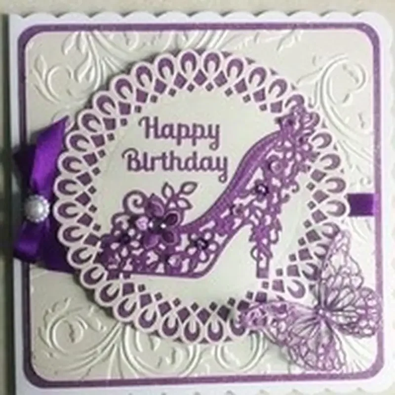 Metal Dies Cut Card Making High-Heeled Shoes Cutting Stencil Scrapbooking Paper Embossing Craft Metal Dies Cut Card Making High-Heeled Shoes Cutting Stencil Scrapbooking Paper Embossing Craft
