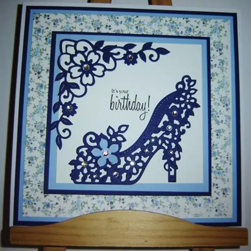 Metal Dies Cut Card Making High-Heeled Shoes Cutting Stencil Scrapbooking Paper Embossing Craft Metal Dies Cut Card Making High-Heeled Shoes Cutting Stencil Scrapbooking Paper Embossing Craft