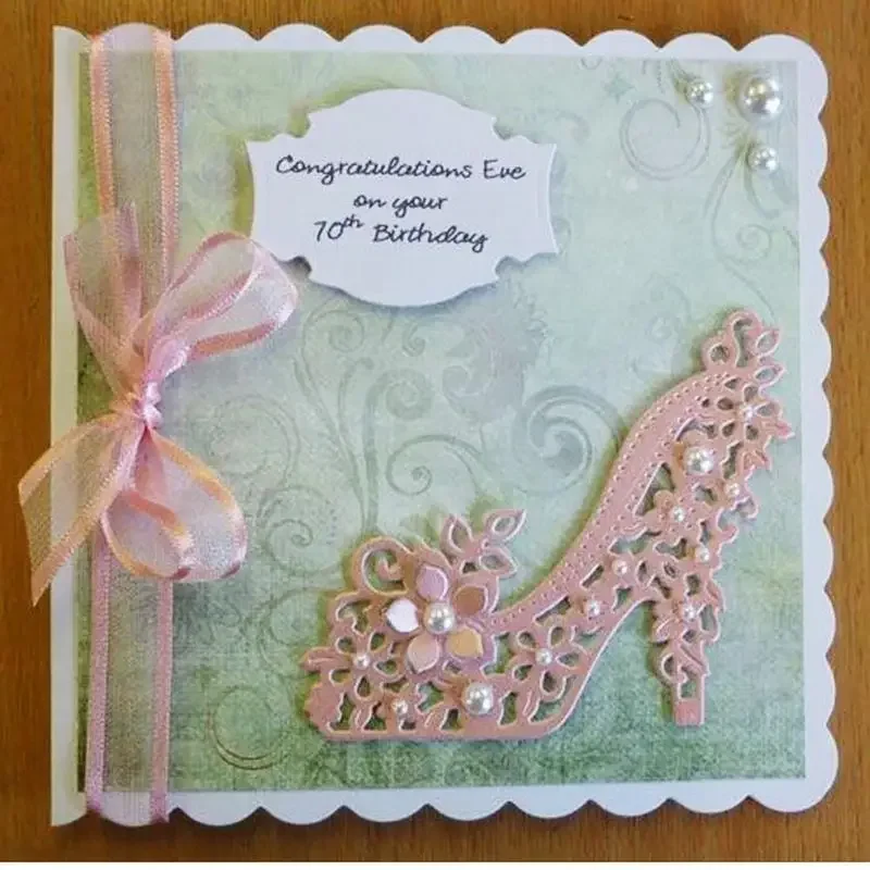 Metal Dies Cut Card Making High-Heeled Shoes Cutting Stencil Scrapbooking Paper Embossing Craft Metal Dies Cut Card Making High-Heeled Shoes Cutting Stencil Scrapbooking Paper Embossing Craft