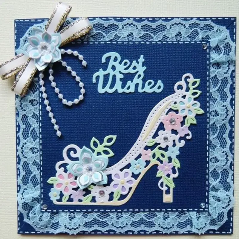 Metal Dies Cut Card Making High-Heeled Shoes Cutting Stencil Scrapbooking Paper Embossing Craft Metal Dies Cut Card Making High-Heeled Shoes Cutting Stencil Scrapbooking Paper Embossing Craft